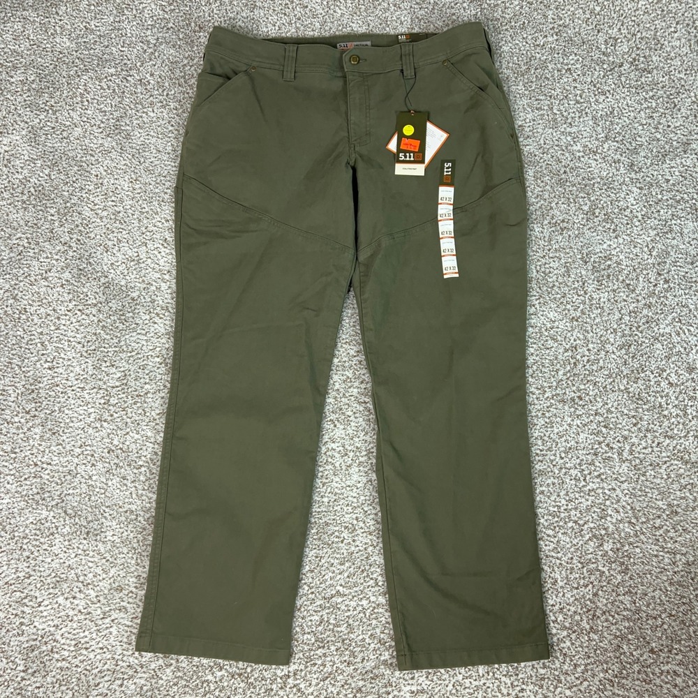 511 Tactical Pants Mens 42x32 Green Work Utility Straight Chino Hiking Coalition
